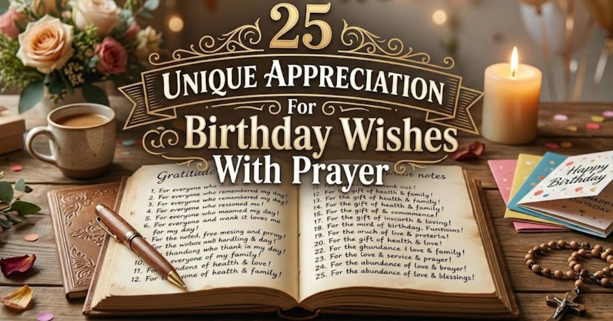 25 Unique Appreciation For Birthday Wishes With Prayer