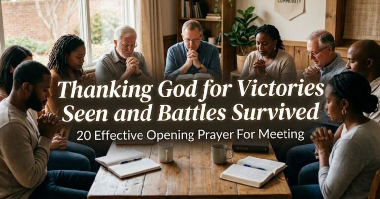 Thanking God for Victories Seen and Battles Survived20 Effective Opening Prayer For Meeting