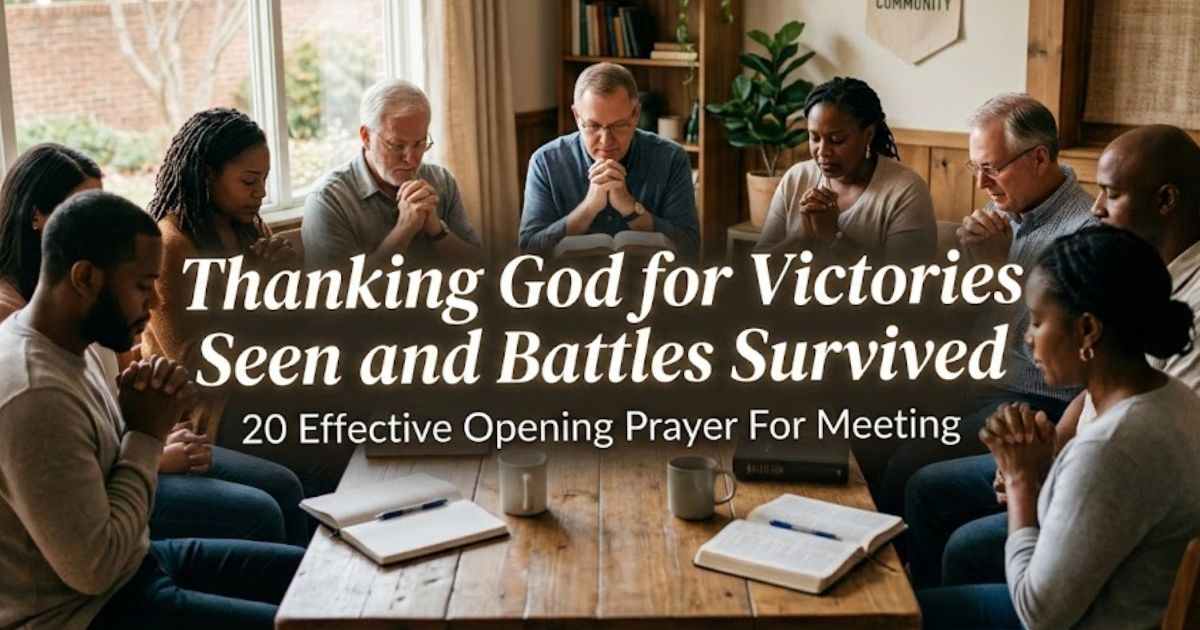 Thanking God for Victories Seen and Battles Survived20 Effective Opening Prayer For Meeting