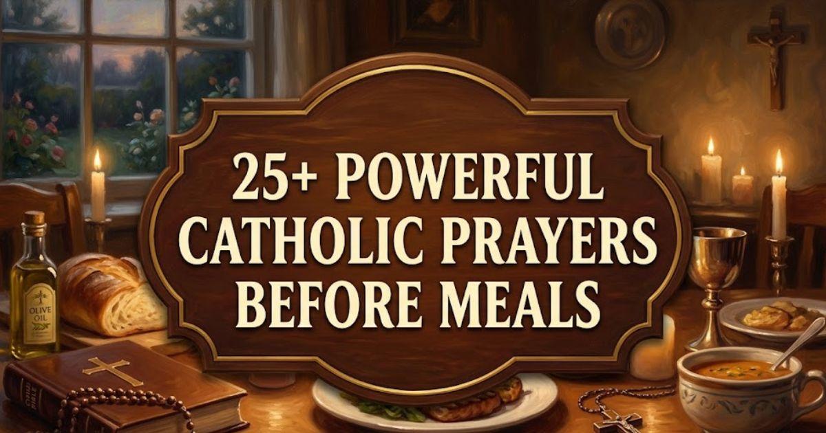 25+ Powerful Catholic Prayers Before Meals