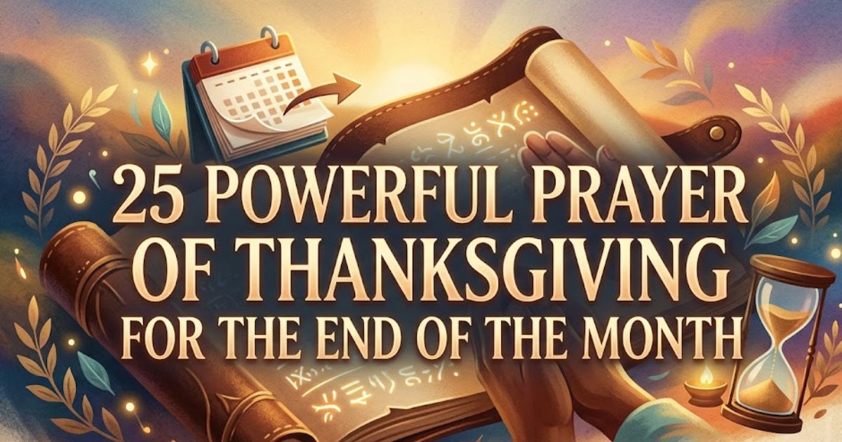 25 Powerful Prayer Of Thanksgiving For The End Of The Month