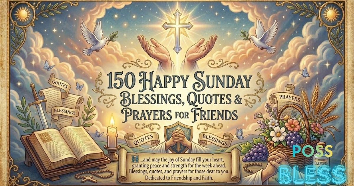 150 Happy sunday blessings, Quotes& Prayers for friends
