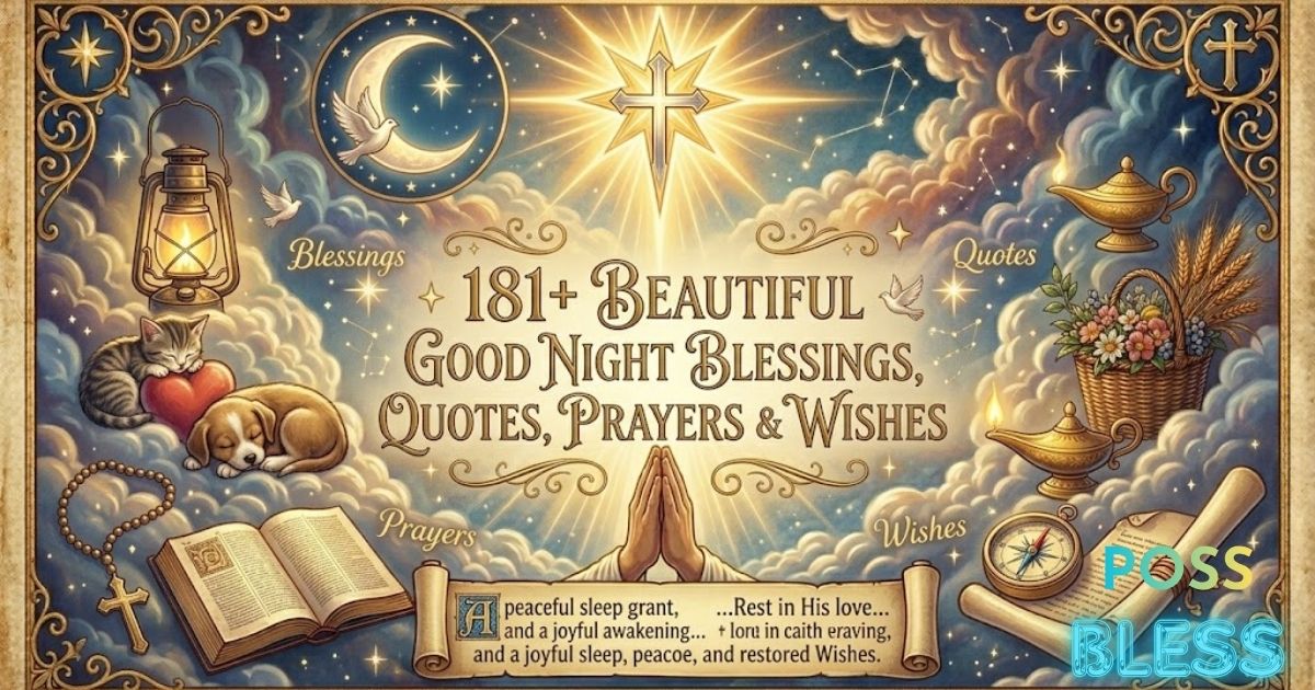 181+Beautiful Good Night Blessings, Quotes, Prayers & Wishes