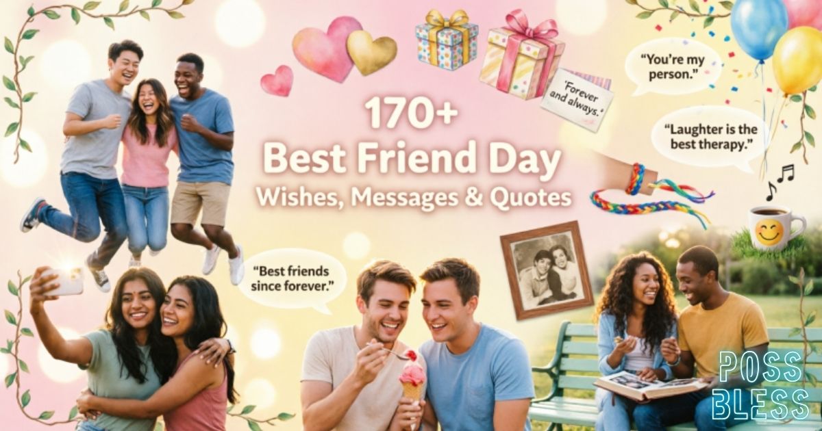 170+ Best Friend Day Wishes, Messages & Quotes